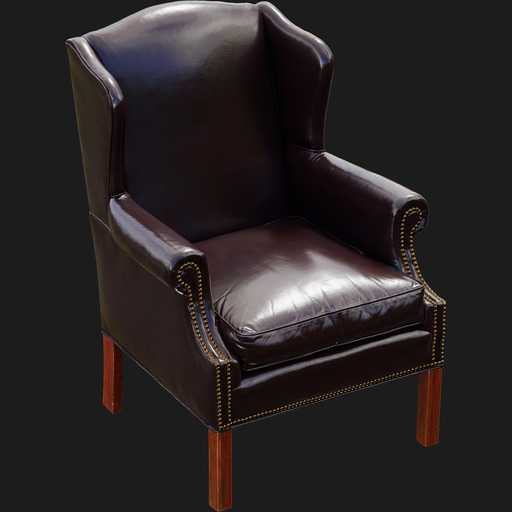 Red Leather Arm Chair