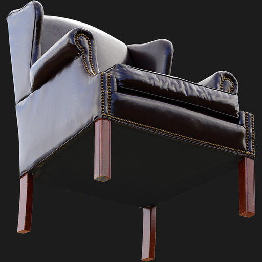 Red Leather Arm Chair preview 2