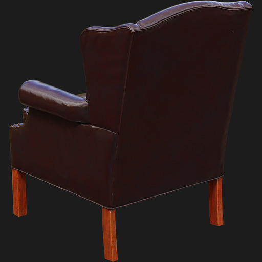 Red Leather Arm Chair preview 3